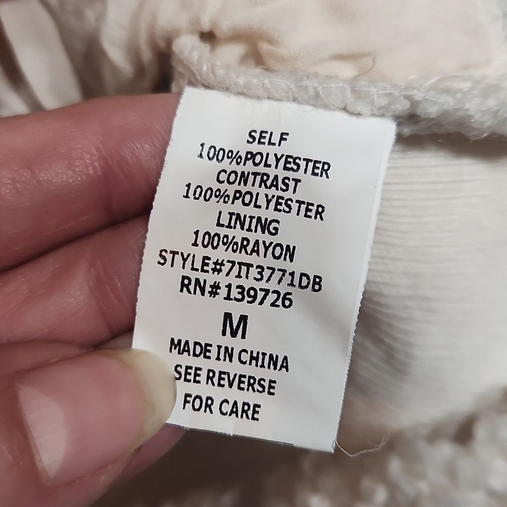 EUC Callie Mac Faux Sherpa Colorblock 3/4 Zip Pullover - Picture 5 of 6